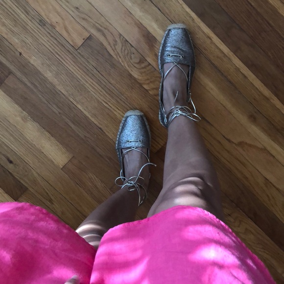 Zara Lace up sparkle espadrilles. - Picture 5 of 5